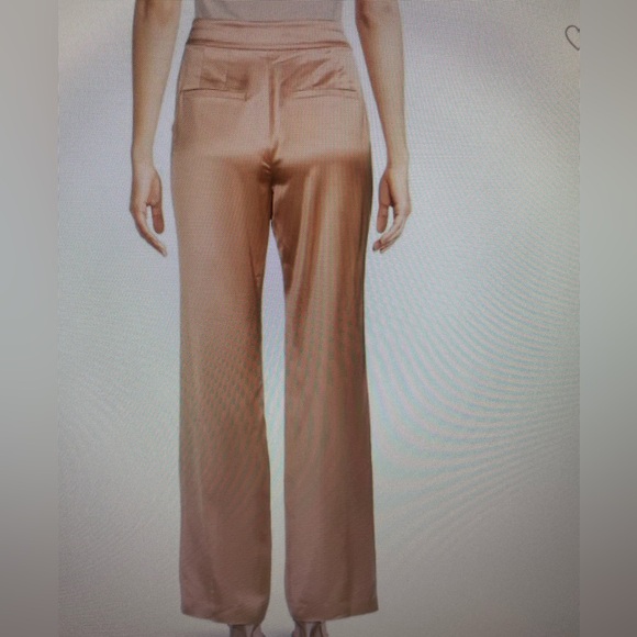 ALC FORD Satin Pants in Blush. Size 6 - Picture 2 of 8